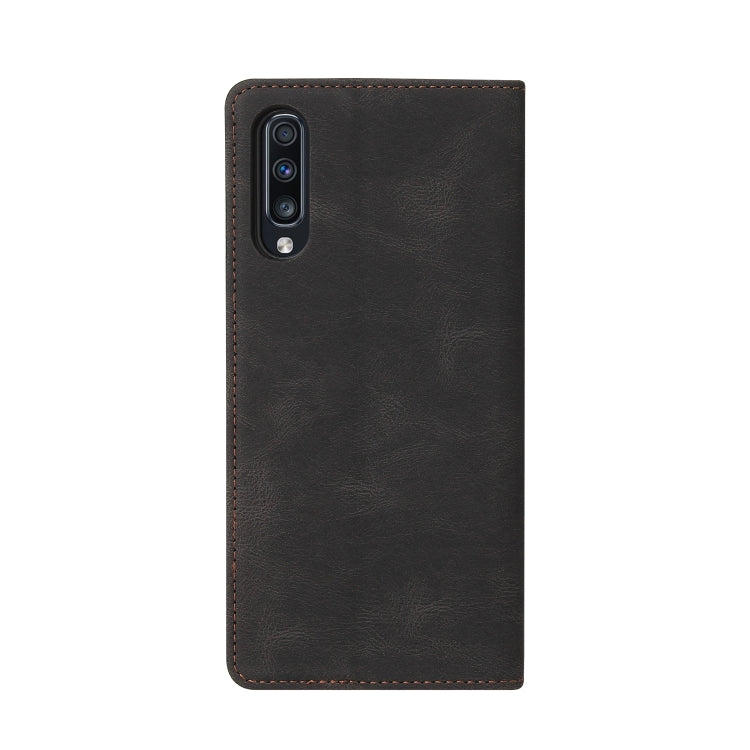 For Samsung Galaxy A70 Simple Suction Closure Horizontal Flip Leather Case with Holder & Card Slot & Wallet