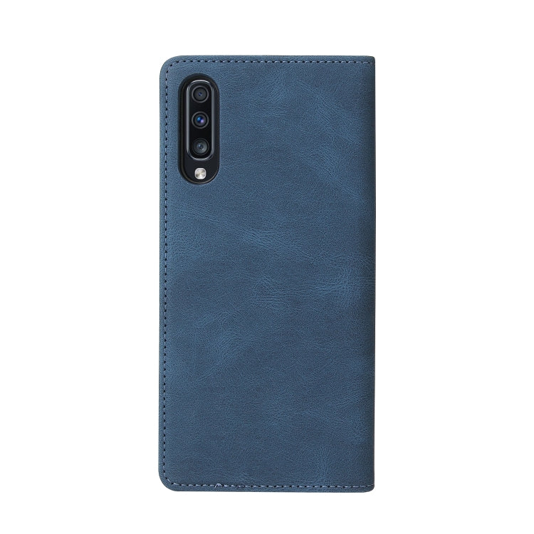 For Samsung Galaxy A70 Simple Suction Closure Horizontal Flip Leather Case with Holder & Card Slot & Wallet
