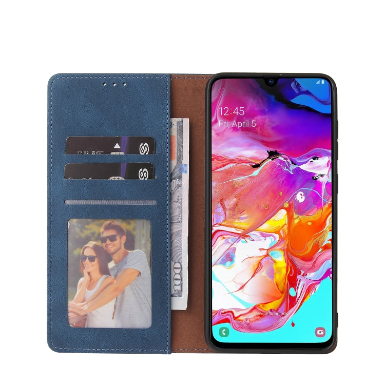 For Samsung Galaxy A70 Simple Suction Closure Horizontal Flip Leather Case with Holder & Card Slot & Wallet