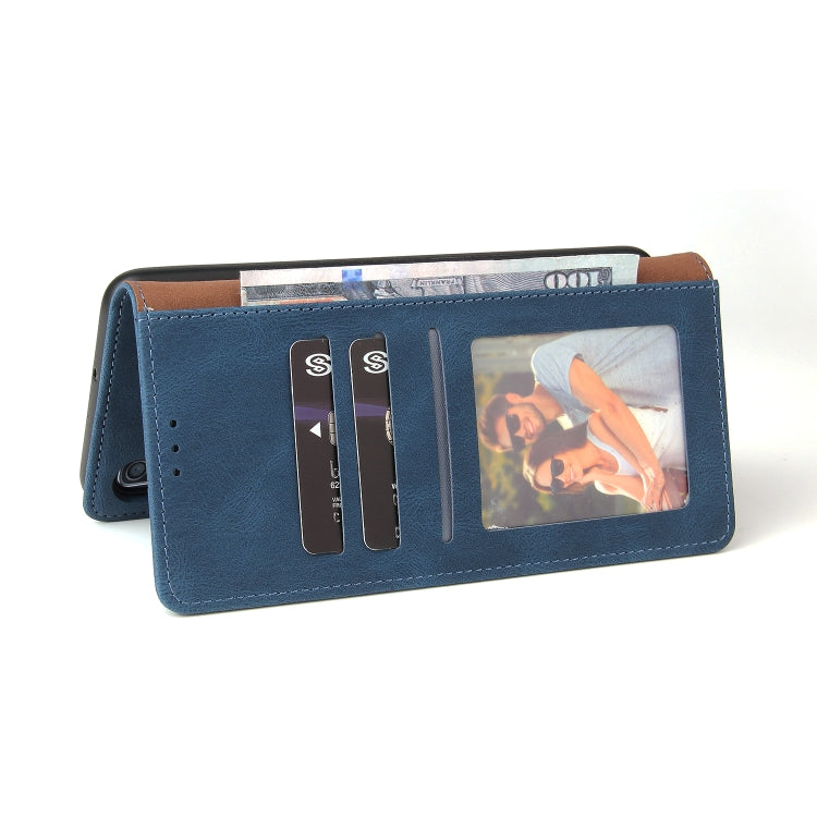 For Samsung Galaxy A70 Simple Suction Closure Horizontal Flip Leather Case with Holder & Card Slot & Wallet