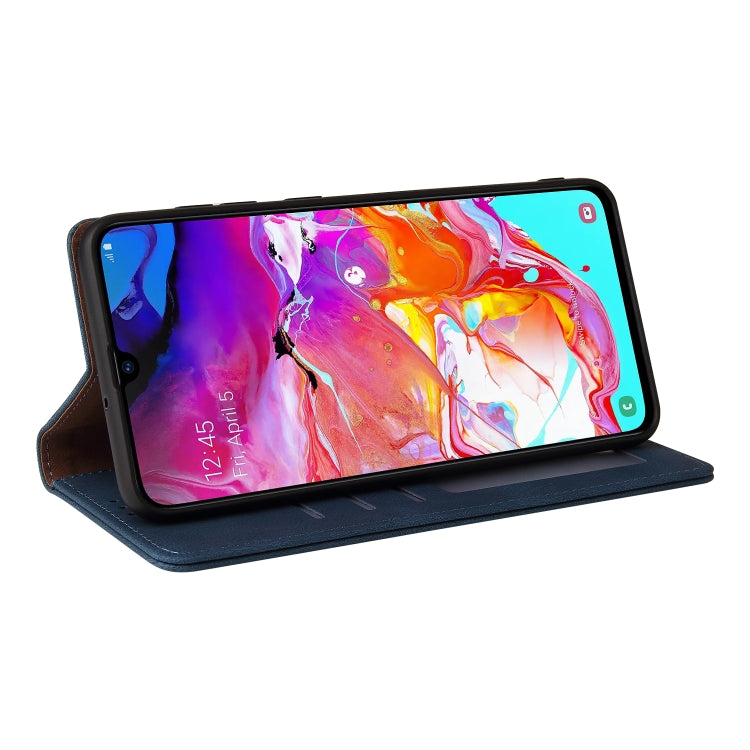 For Samsung Galaxy A70 Simple Suction Closure Horizontal Flip Leather Case with Holder & Card Slot & Wallet