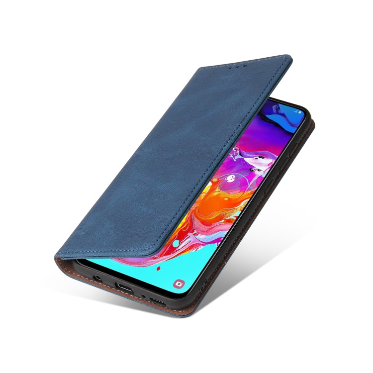 For Samsung Galaxy A70 Simple Suction Closure Horizontal Flip Leather Case with Holder & Card Slot & Wallet