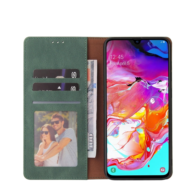 For Samsung Galaxy A70 Simple Suction Closure Horizontal Flip Leather Case with Holder & Card Slot & Wallet