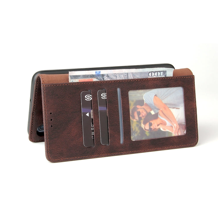 For Samsung Galaxy A70 Simple Suction Closure Horizontal Flip Leather Case with Holder & Card Slot & Wallet