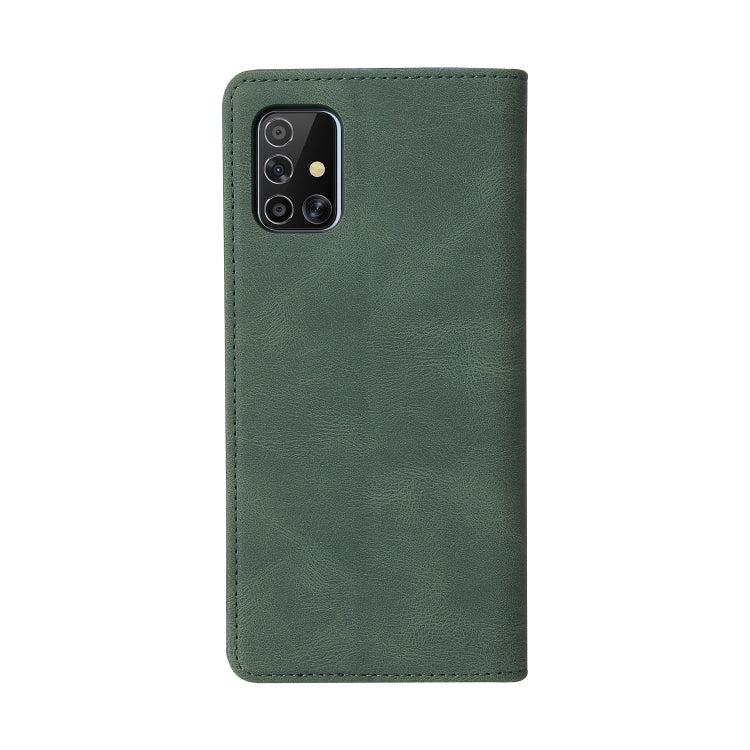For Samsung Galaxy A71 Simple Suction Closure Horizontal Flip Leather Case with Holder & Card Slot & Wallet