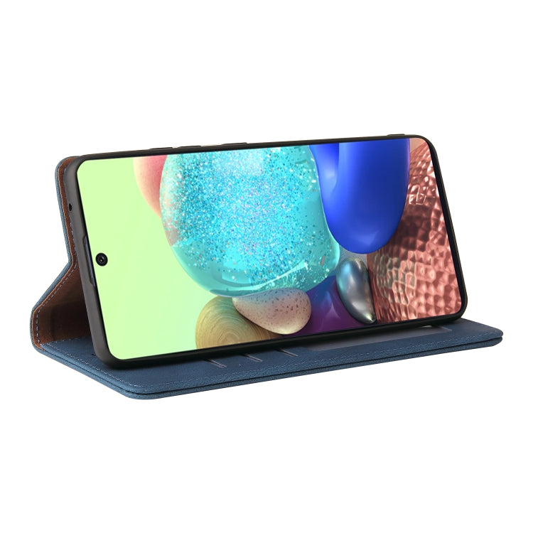 For Samsung Galaxy A71 5G Simple Suction Closure Horizontal Flip Leather Case with Holder & Card Slot & Wallet