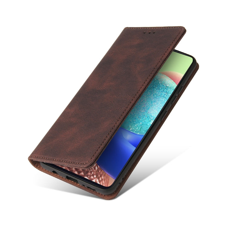 For Samsung Galaxy A71 5G Simple Suction Closure Horizontal Flip Leather Case with Holder & Card Slot & Wallet