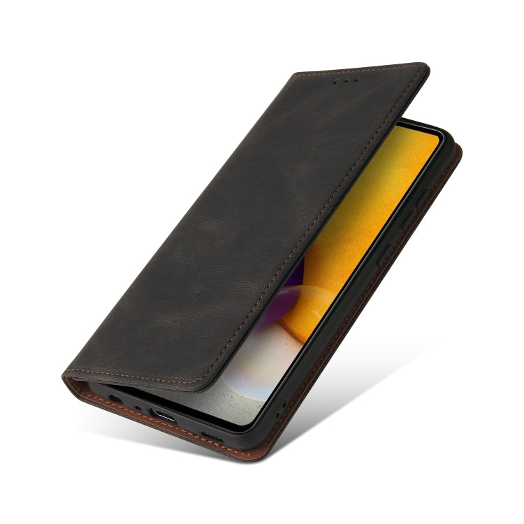For Samsung Galaxy A72 5G / 4G Simple Suction Closure Horizontal Flip Leather Case with Holder & Card Slot & Wallet