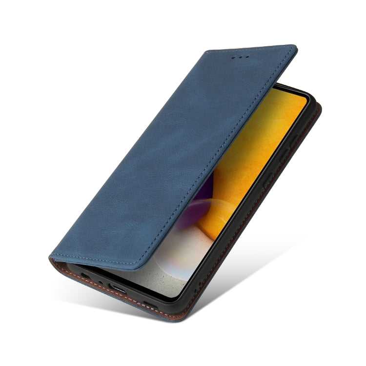 For Samsung Galaxy A72 5G / 4G Simple Suction Closure Horizontal Flip Leather Case with Holder & Card Slot & Wallet