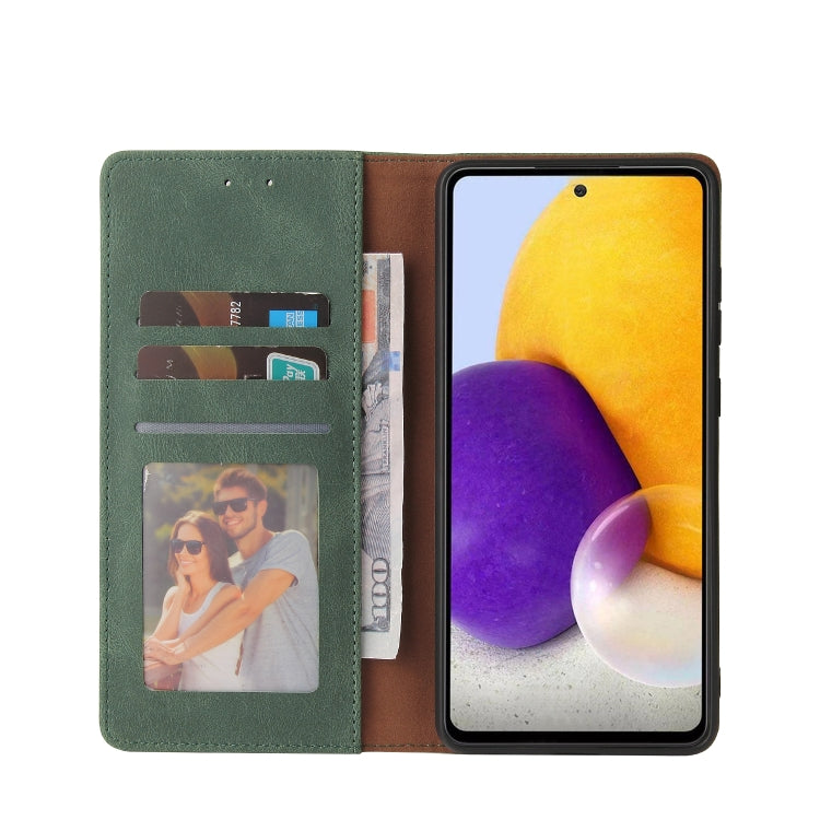 For Samsung Galaxy A72 5G / 4G Simple Suction Closure Horizontal Flip Leather Case with Holder & Card Slot & Wallet
