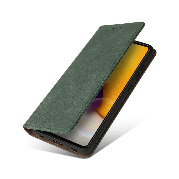 For Samsung Galaxy A72 5G / 4G Simple Suction Closure Horizontal Flip Leather Case with Holder & Card Slot & Wallet