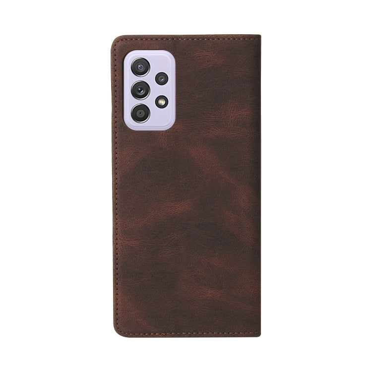 For Samsung Galaxy A72 5G / 4G Simple Suction Closure Horizontal Flip Leather Case with Holder & Card Slot & Wallet