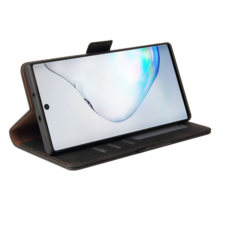For Samsung Galaxy Note10 Simple Suction Closure Horizontal Flip Leather Case with Holder & Card Slot & Wallet