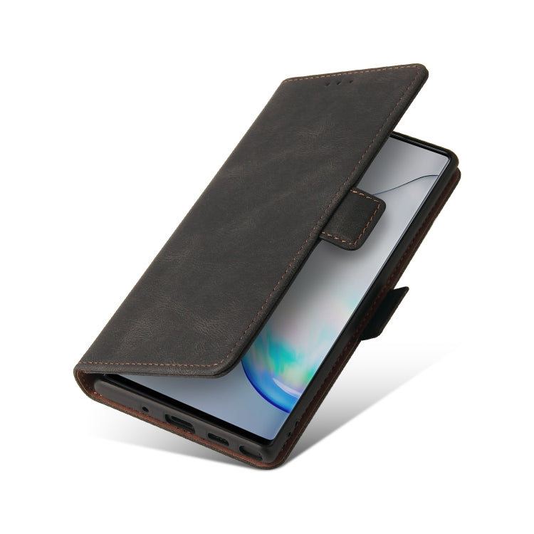For Samsung Galaxy Note10 Simple Suction Closure Horizontal Flip Leather Case with Holder & Card Slot & Wallet