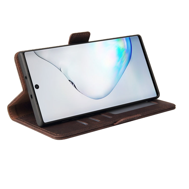 For Samsung Galaxy Note10 Simple Suction Closure Horizontal Flip Leather Case with Holder & Card Slot & Wallet