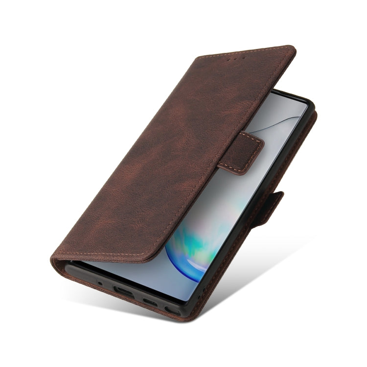 For Samsung Galaxy Note10 Simple Suction Closure Horizontal Flip Leather Case with Holder & Card Slot & Wallet