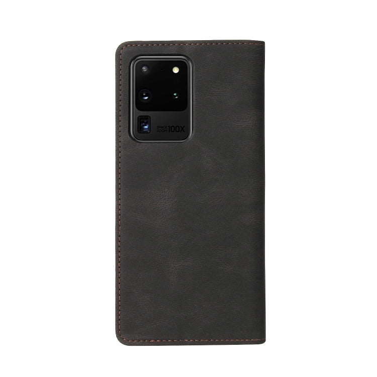 For Samsung Galaxy Note20 Ultra Simple Suction Closure Horizontal Flip Leather Case with Holder & Card Slot & Wallet