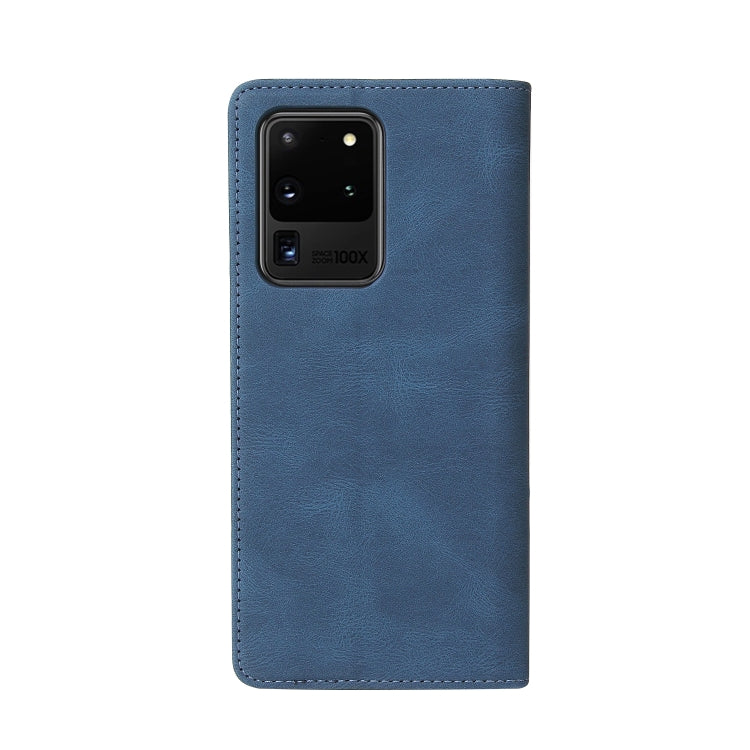 For Samsung Galaxy Note20 Ultra Simple Suction Closure Horizontal Flip Leather Case with Holder & Card Slot & Wallet