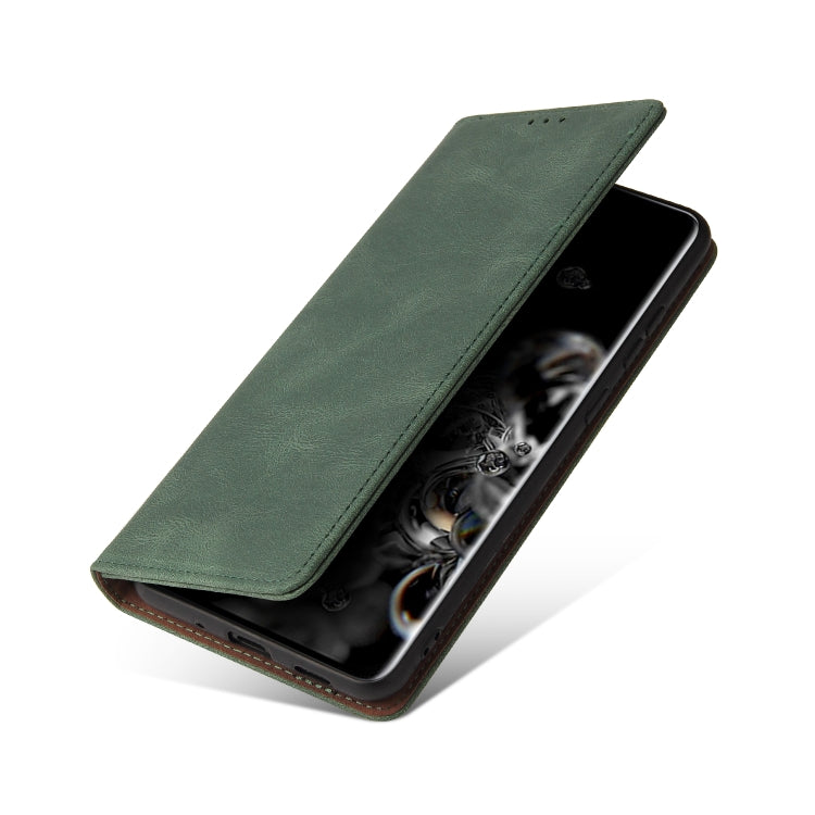 For Samsung Galaxy Note20 Ultra Simple Suction Closure Horizontal Flip Leather Case with Holder & Card Slot & Wallet