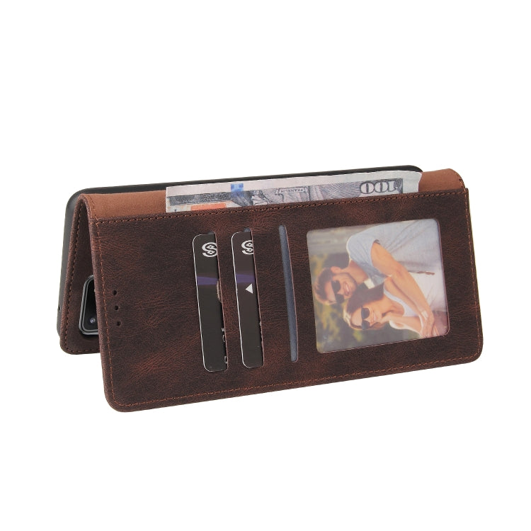 For Samsung Galaxy Note20 Ultra Simple Suction Closure Horizontal Flip Leather Case with Holder & Card Slot & Wallet