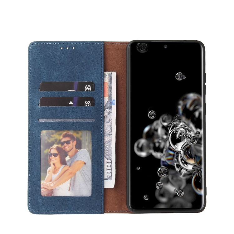 For Samsung Galaxy S20 Ultra Simple Suction Closure Horizontal Flip Leather Case with Holder & Card Slot & Wallet