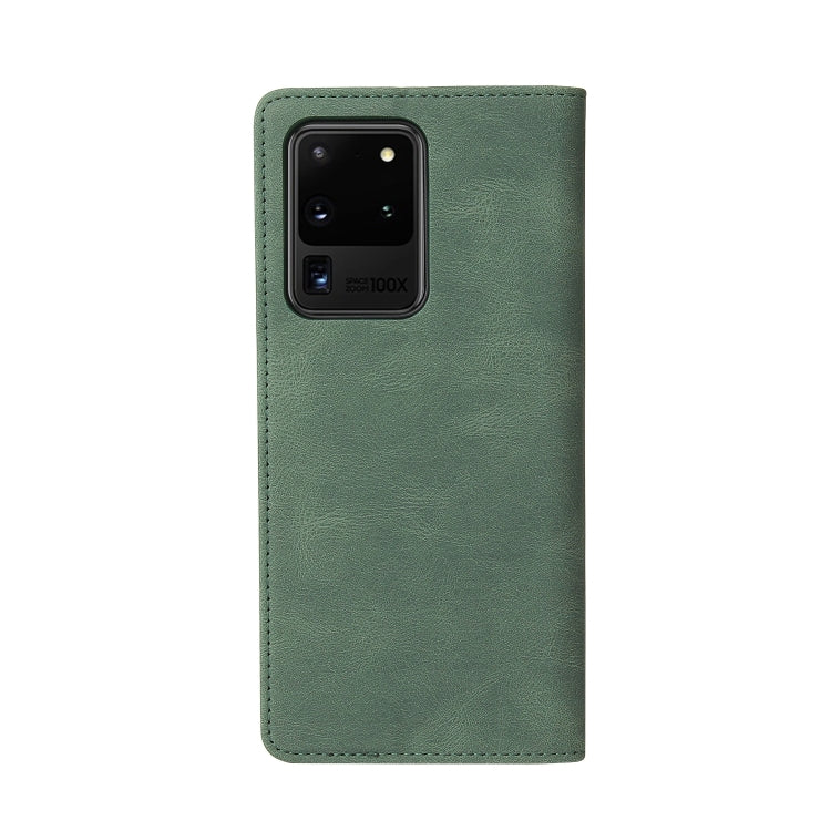 For Samsung Galaxy S20 Ultra Simple Suction Closure Horizontal Flip Leather Case with Holder & Card Slot & Wallet