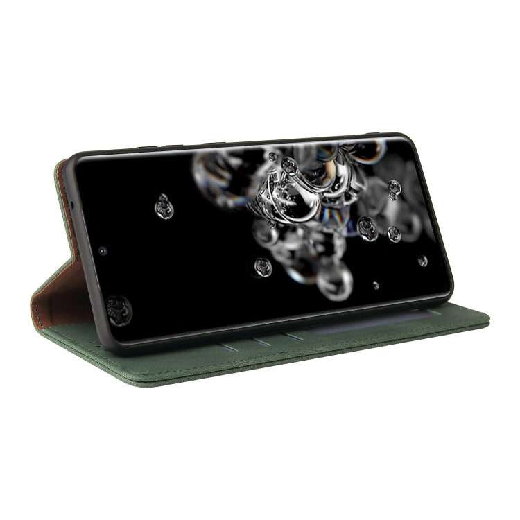 For Samsung Galaxy S20 Ultra Simple Suction Closure Horizontal Flip Leather Case with Holder & Card Slot & Wallet