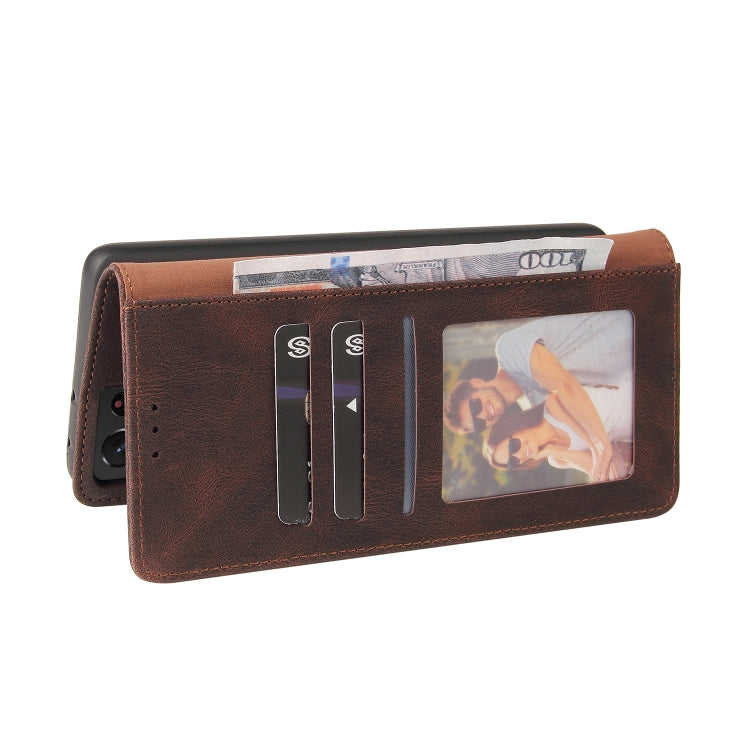 For Samsung Galaxy S21 Ultra 5G Simple Suction Closure Horizontal Flip Leather Case with Holder & Card Slot & Wallet