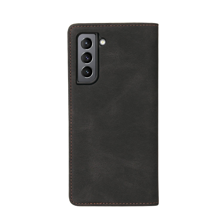 For Samsung Galaxy S21+ 5G Simple Suction Closure Horizontal Flip Leather Case with Holder & Card Slot & Wallet