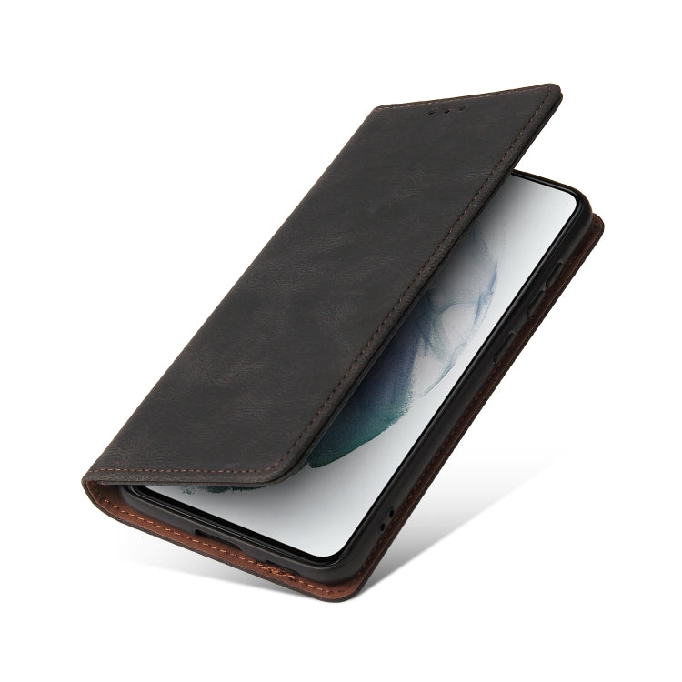 For Samsung Galaxy S21+ 5G Simple Suction Closure Horizontal Flip Leather Case with Holder & Card Slot & Wallet