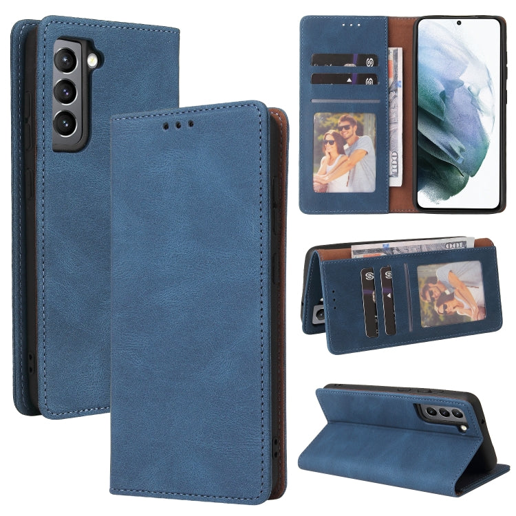 For Samsung Galaxy S21+ 5G Simple Suction Closure Horizontal Flip Leather Case with Holder & Card Slot & Wallet