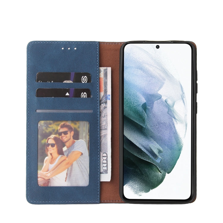 For Samsung Galaxy S21+ 5G Simple Suction Closure Horizontal Flip Leather Case with Holder & Card Slot & Wallet