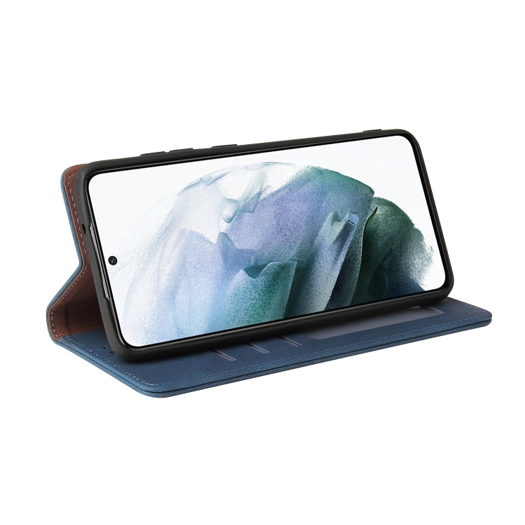 For Samsung Galaxy S21+ 5G Simple Suction Closure Horizontal Flip Leather Case with Holder & Card Slot & Wallet