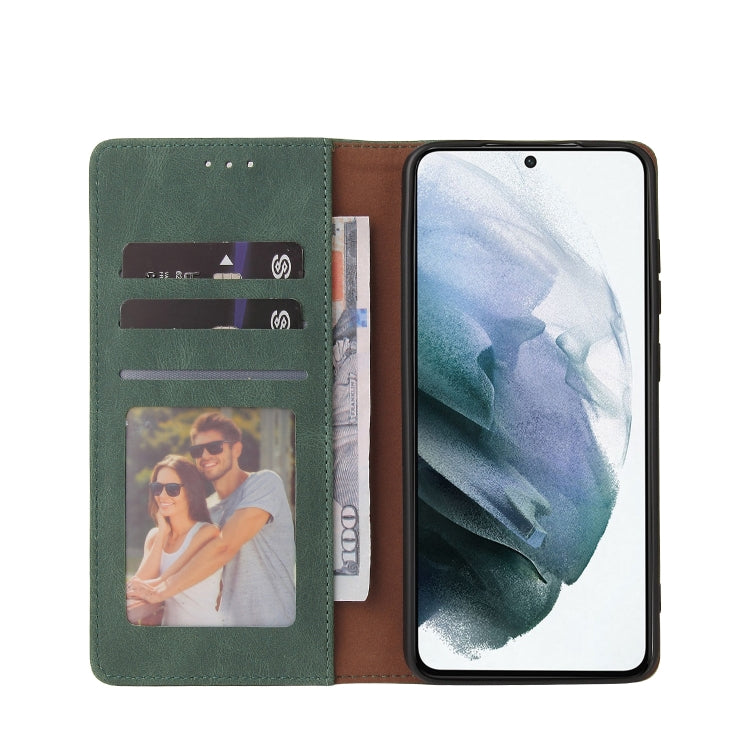 For Samsung Galaxy S21+ 5G Simple Suction Closure Horizontal Flip Leather Case with Holder & Card Slot & Wallet