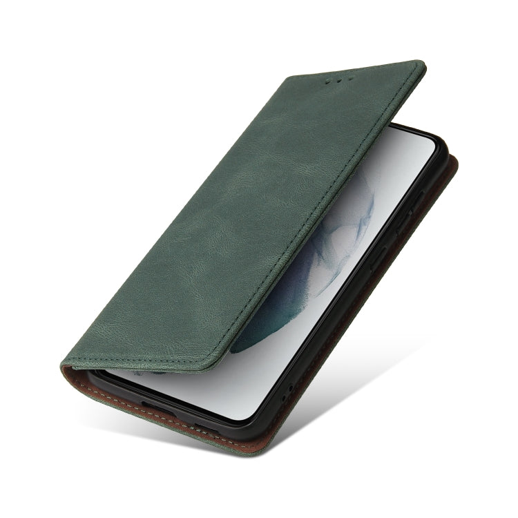 For Samsung Galaxy S21+ 5G Simple Suction Closure Horizontal Flip Leather Case with Holder & Card Slot & Wallet