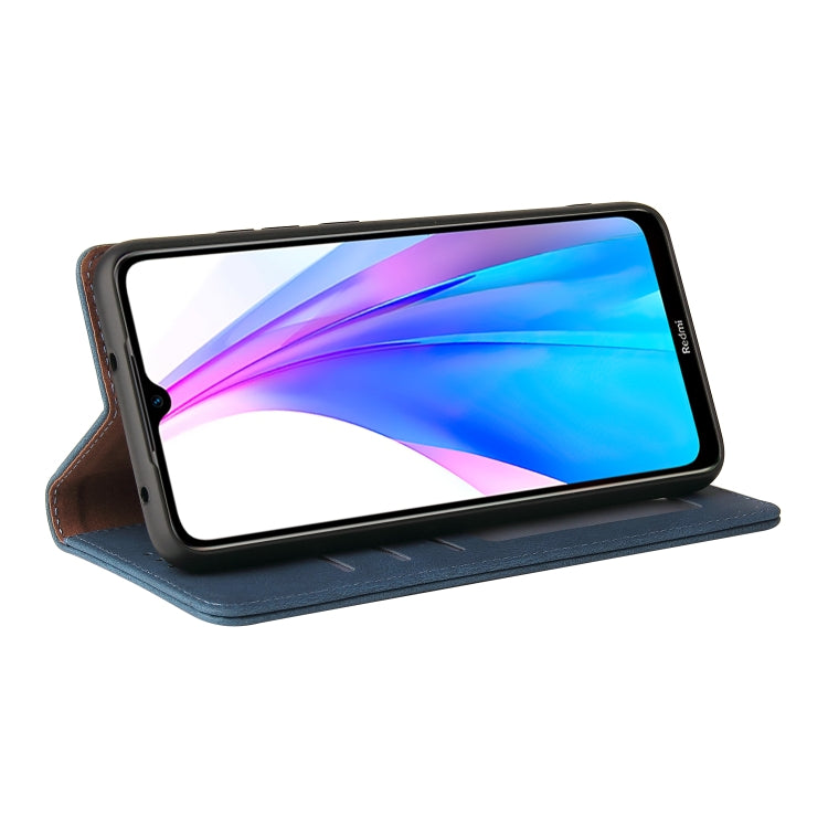 For Xiaomi Redmi Note 8T Simple Suction Closure Horizontal Flip Leather Case with Holder & Card Slot & Wallet