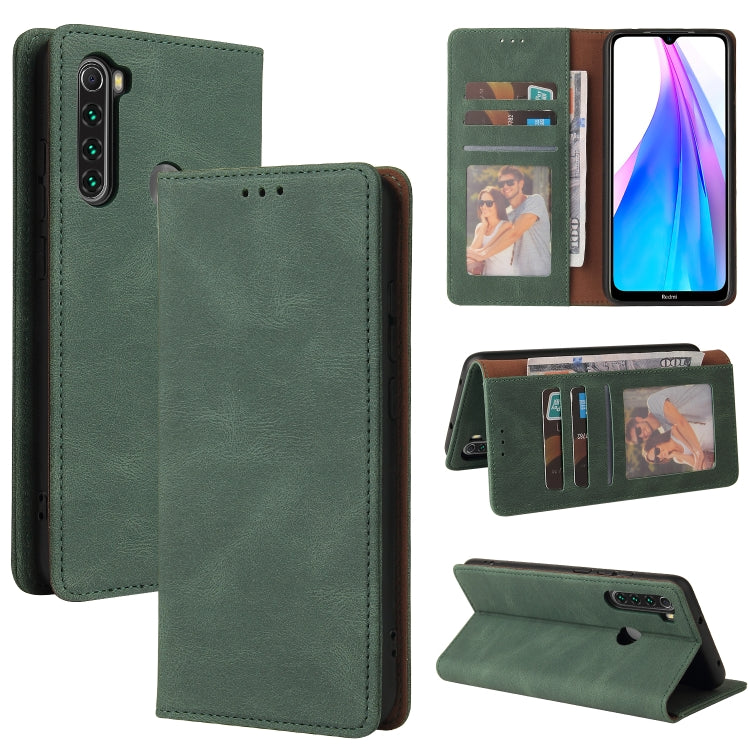 For Xiaomi Redmi Note 8T Simple Suction Closure Horizontal Flip Leather Case with Holder & Card Slot & Wallet