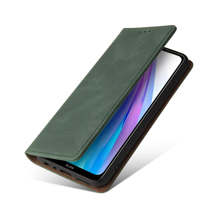 For Xiaomi Redmi Note 8T Simple Suction Closure Horizontal Flip Leather Case with Holder & Card Slot & Wallet