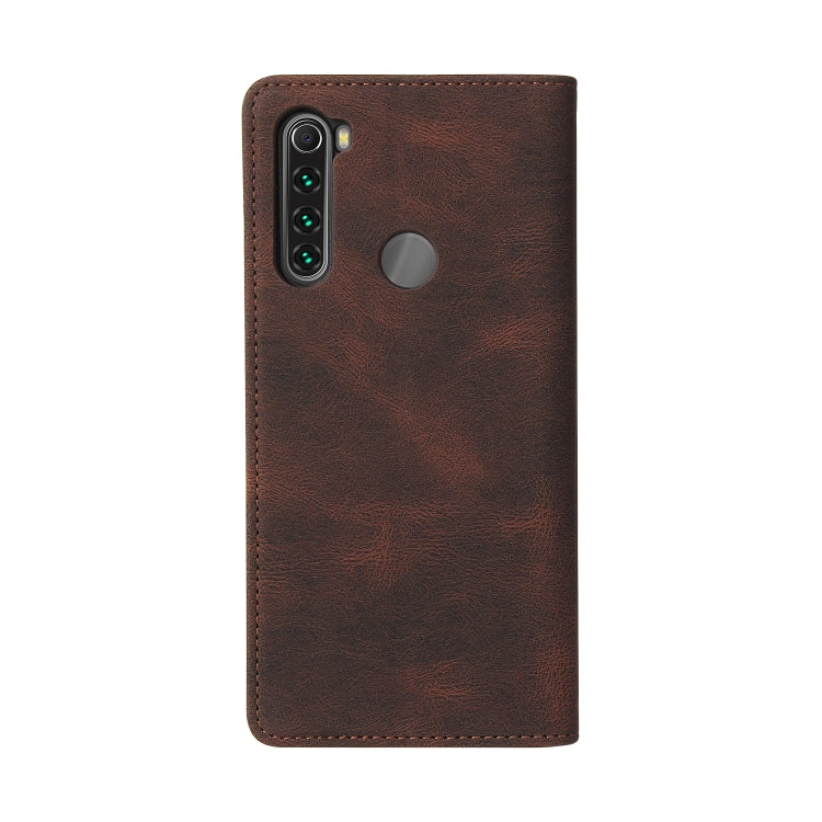 For Xiaomi Redmi Note 8T Simple Suction Closure Horizontal Flip Leather Case with Holder & Card Slot & Wallet