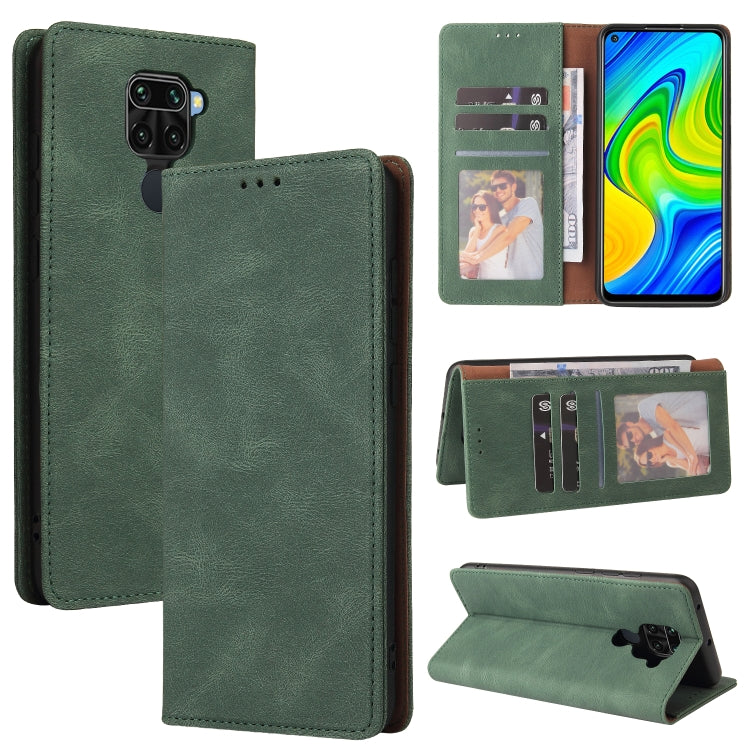 For Xiaomi Redmi Note 9 / 10X 4G Simple Suction Closure Horizontal Flip Leather Case with Holder & Card Slot & Wallet