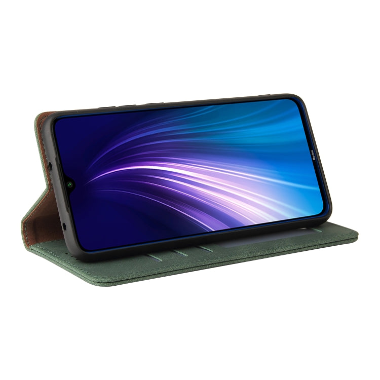 For Xiaomi Redmi Note 8 Simple Suction Closure Horizontal Flip Leather Case with Holder & Card Slot & Wallet
