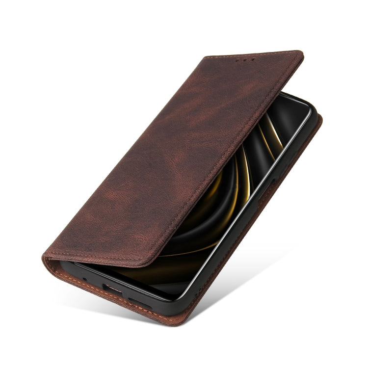 For Xiaomi Poco M3 Simple Suction Closure Horizontal Flip Leather Case with Holder & Card Slot & Wallet