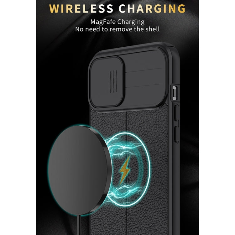 For iPhone 13 Pro Litchi Texture Sliding Camshield TPU Protective Case