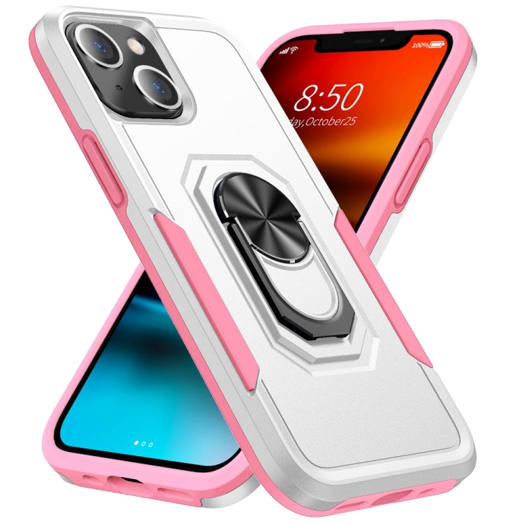 For iPhone 13 mini Ring Kickstand Heavy Duty Shockproof Phone Case