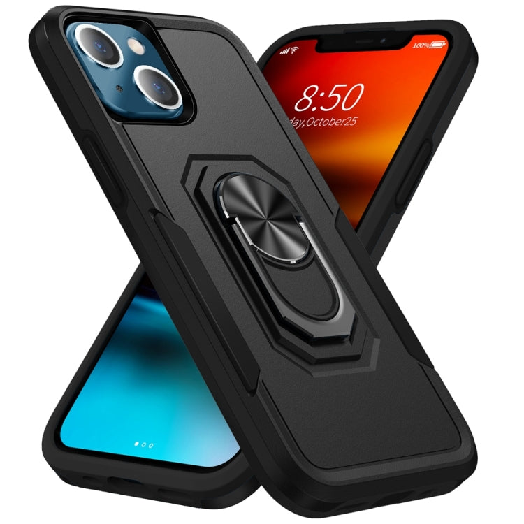 For iPhone 13 mini Ring Kickstand Heavy Duty Shockproof Phone Case