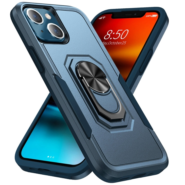 For iPhone 13 mini Ring Kickstand Heavy Duty Shockproof Phone Case