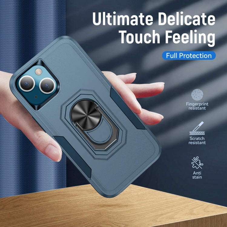 For iPhone 13 mini Ring Kickstand Heavy Duty Shockproof Phone Case