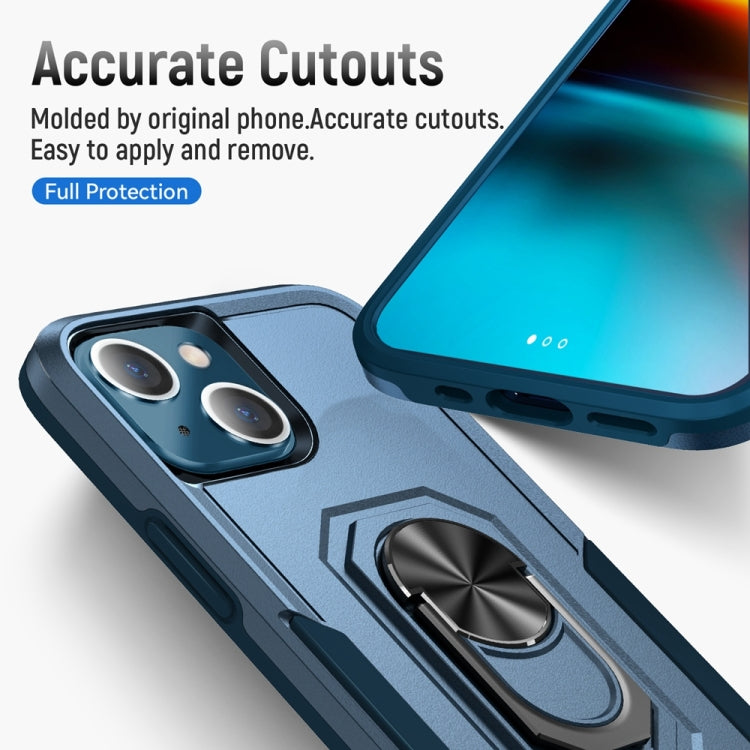 For iPhone 13 mini Ring Kickstand Heavy Duty Shockproof Phone Case