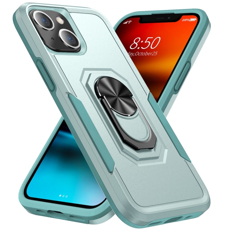 For iPhone 13 mini Ring Kickstand Heavy Duty Shockproof Phone Case