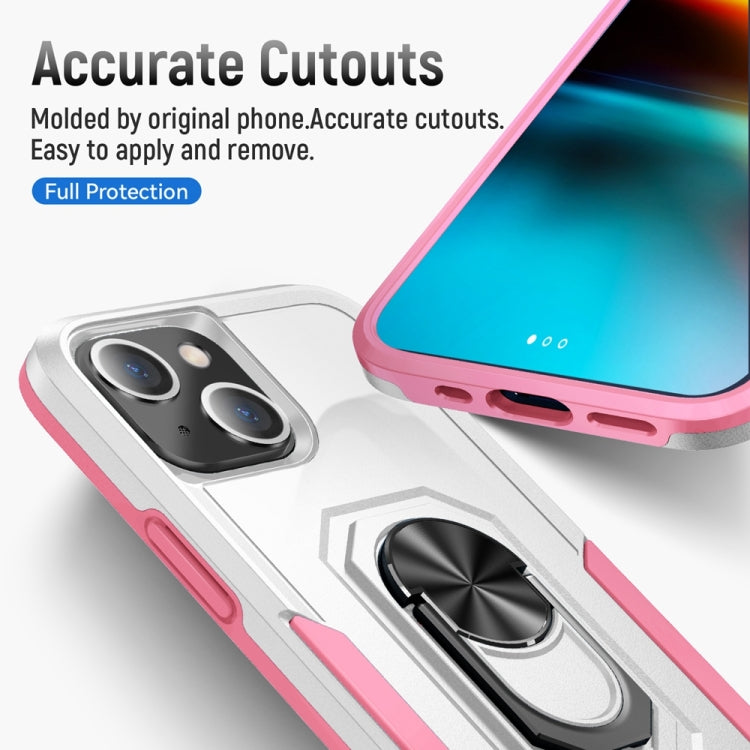 For iPhone 13 Ring Kickstand Heavy Duty Shockproof Phone Case